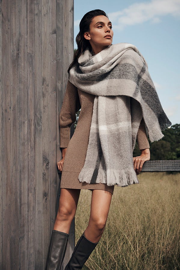 Aspen Bold Check Scarf