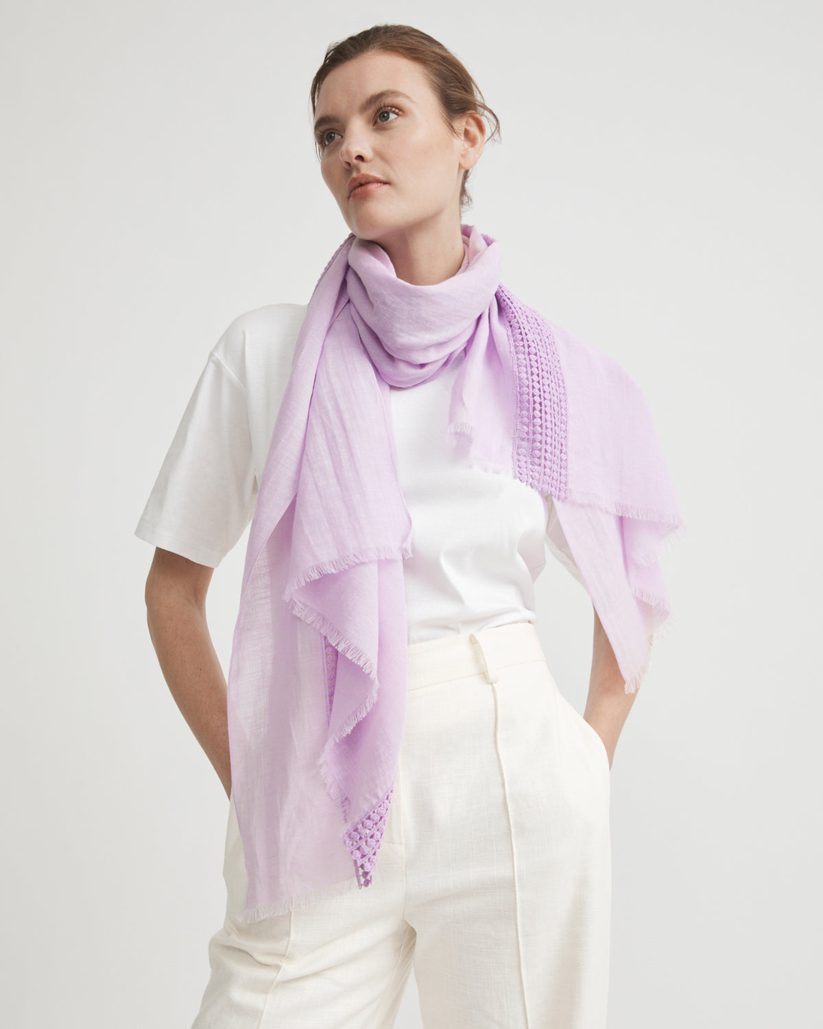 Milos Broderie Scarf