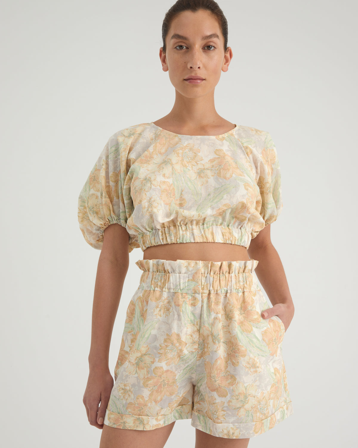 Print Full Sleeve Crop