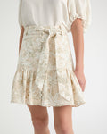 Button Front Mini Skirt