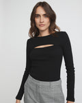 Cotton Rib Split Top