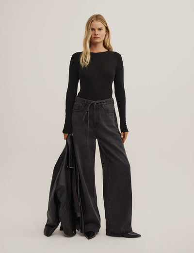 Drawcord Denim Jeans
