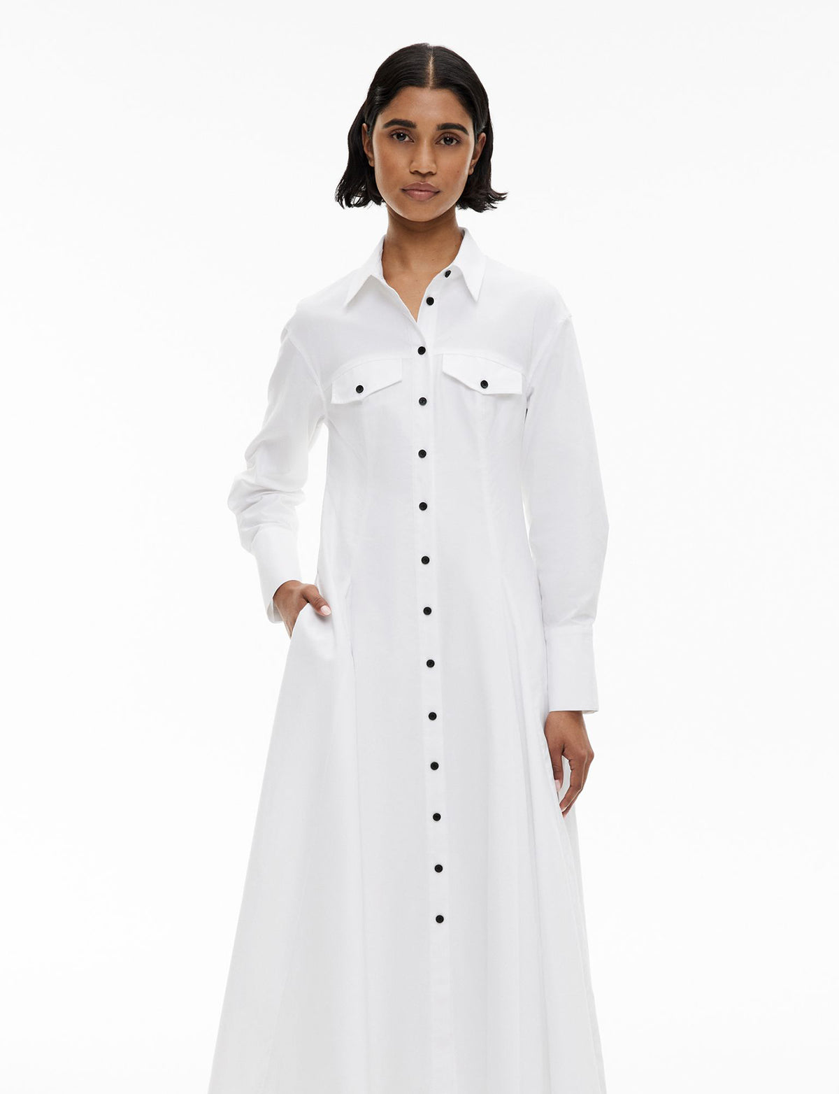 Godet Shirt Dress