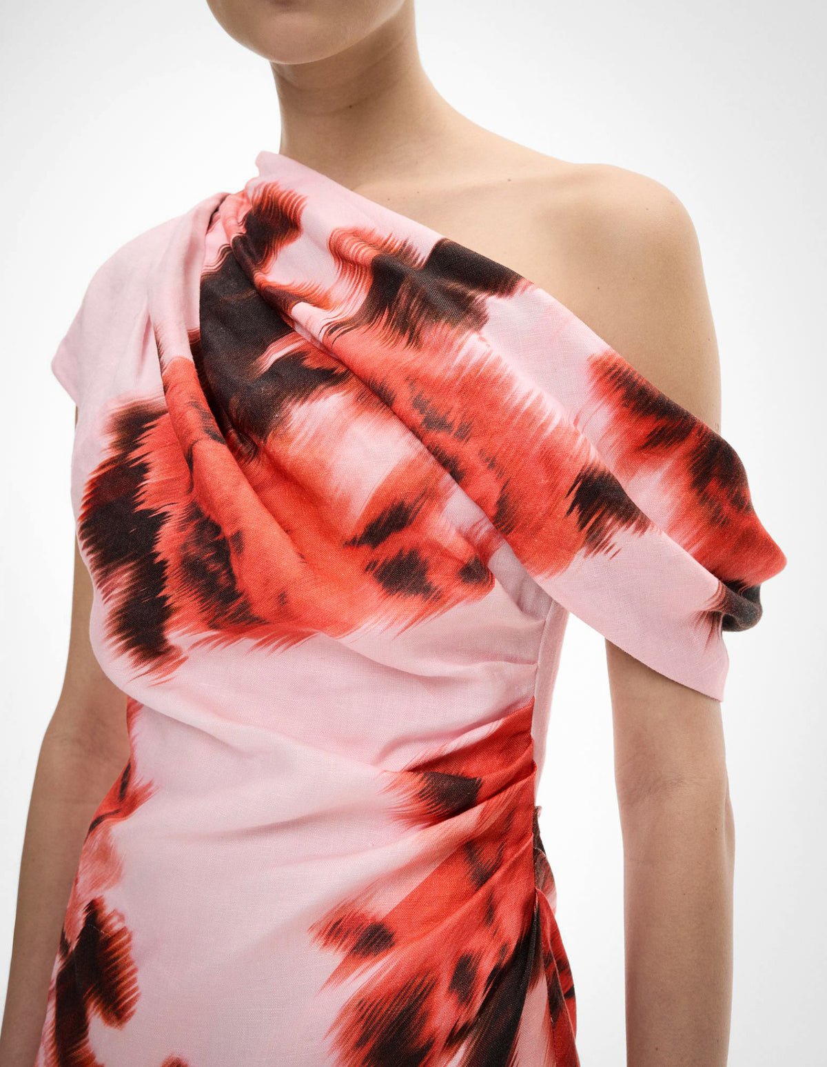 Draped Shoulder Dress