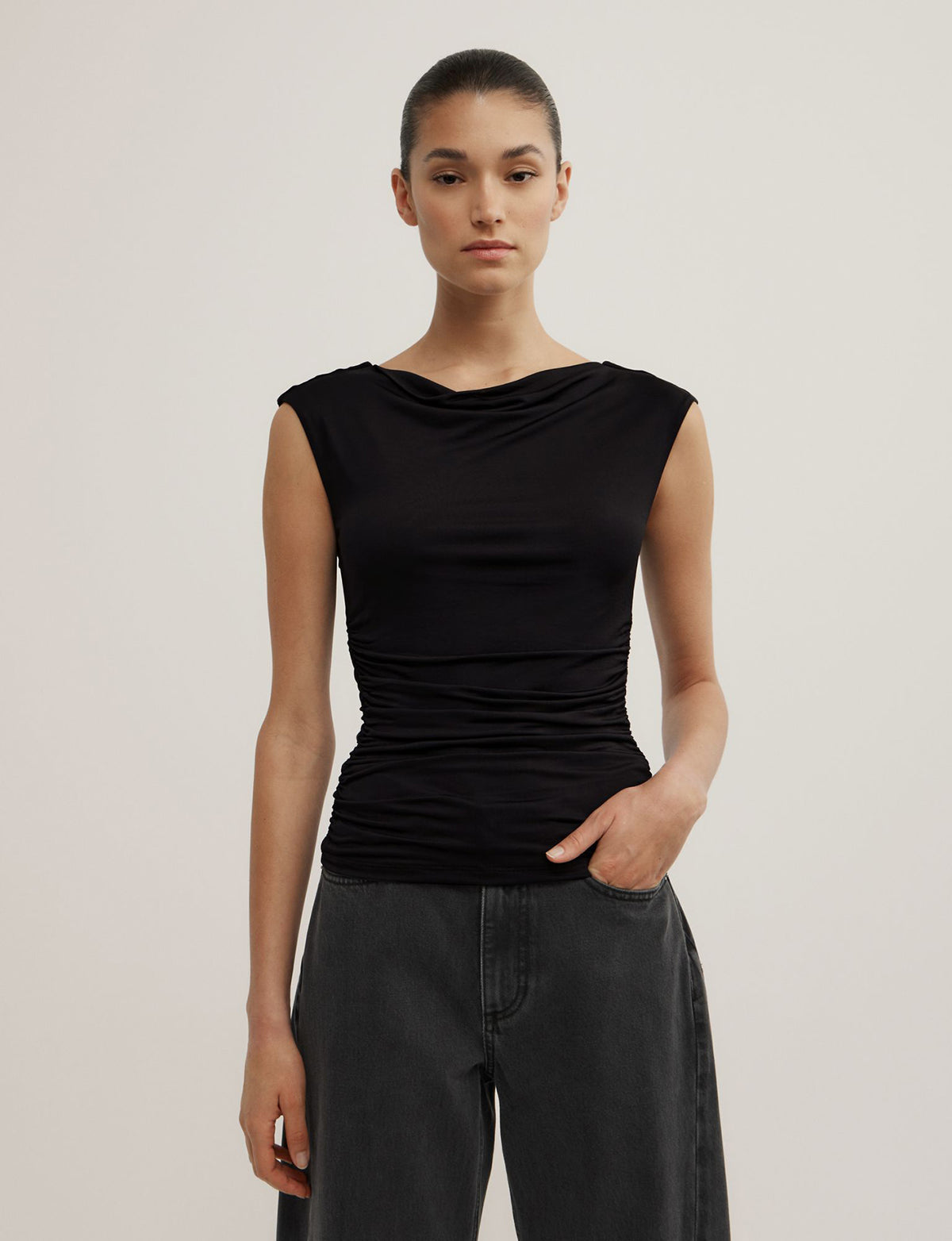 Draped Jersey T-Shirt