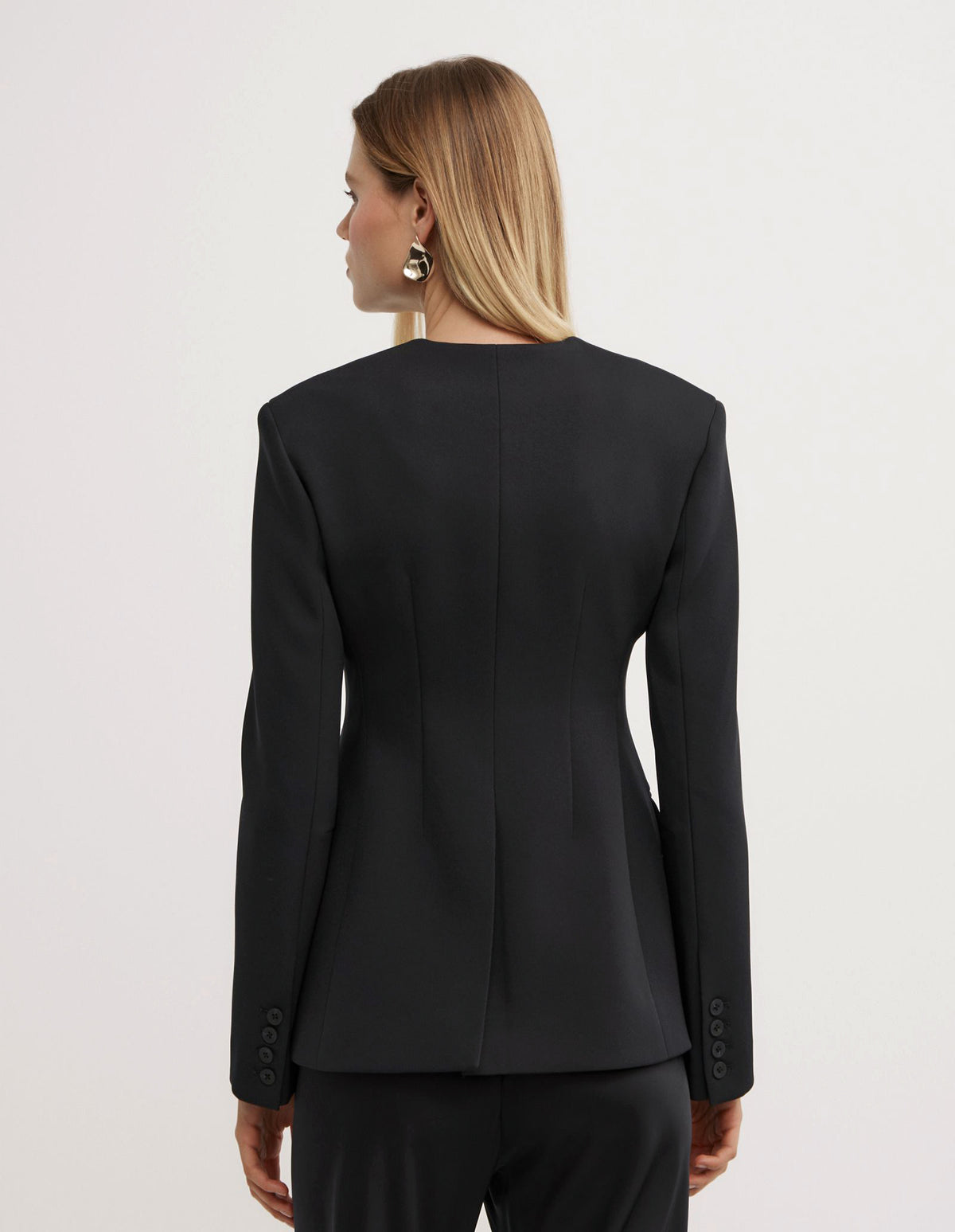 Collarless Blazer