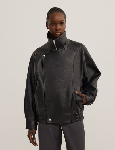 Funnel Neck Bomber Jacket
