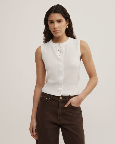 Knit Button Tank