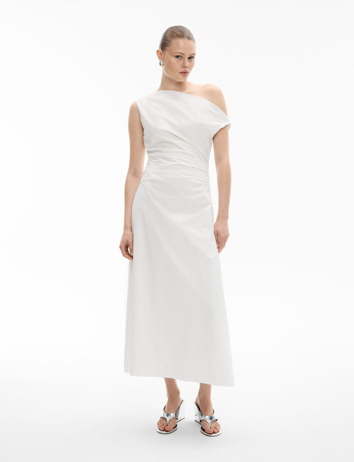 Asymmetric Shoulder Dress