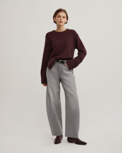 Longline Crew Neck Knit