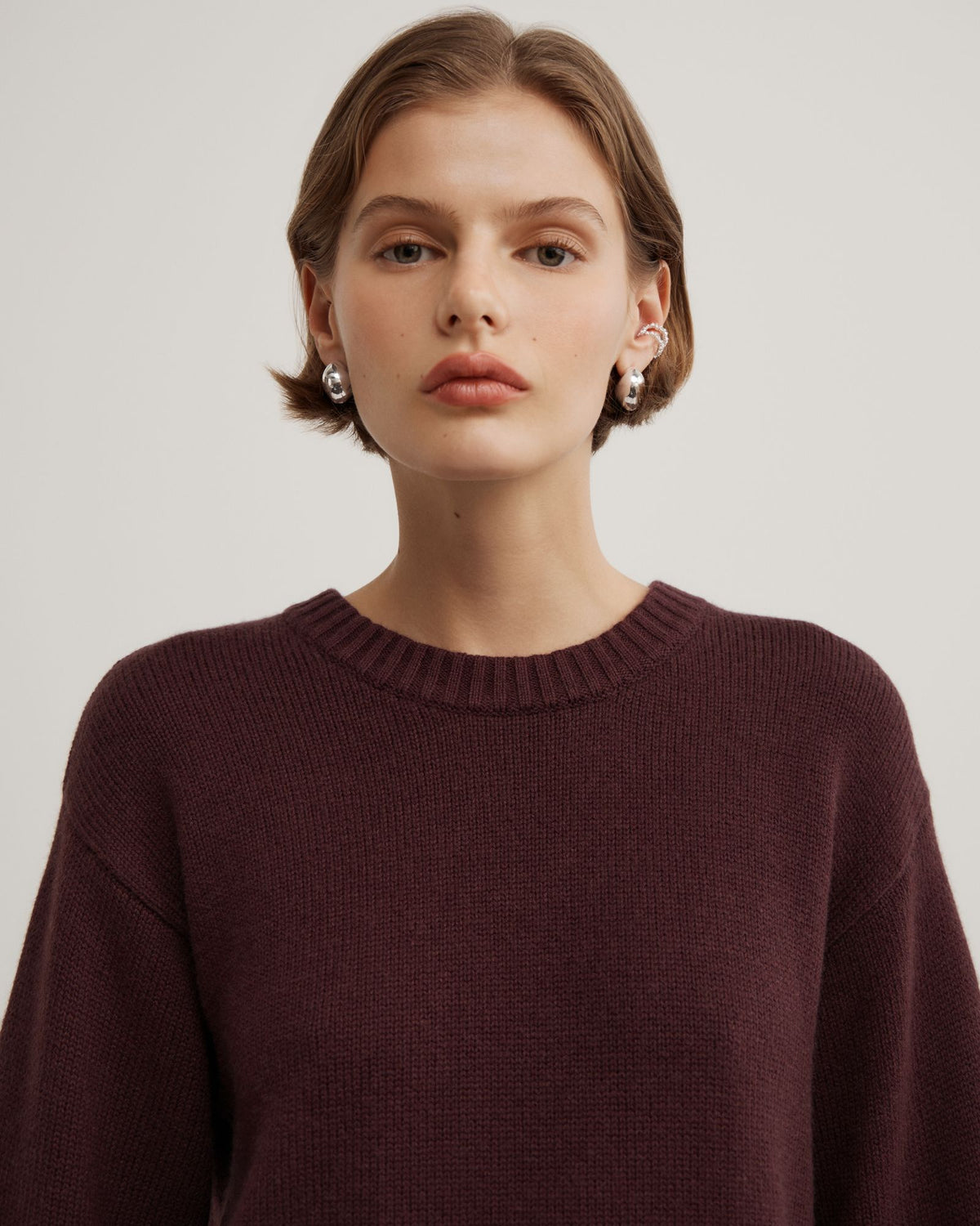 Longline Crew Neck Knit