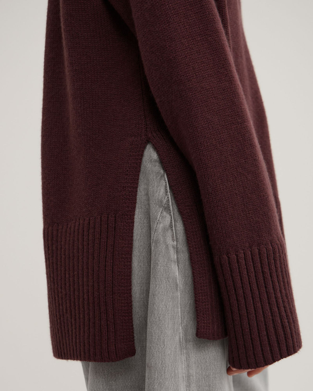 Longline Crew Neck Knit