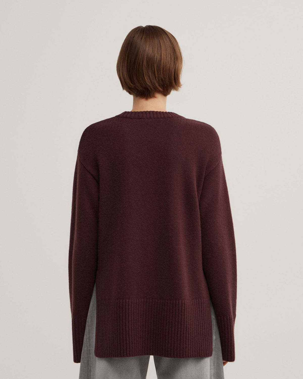 Longline Crew Neck Knit