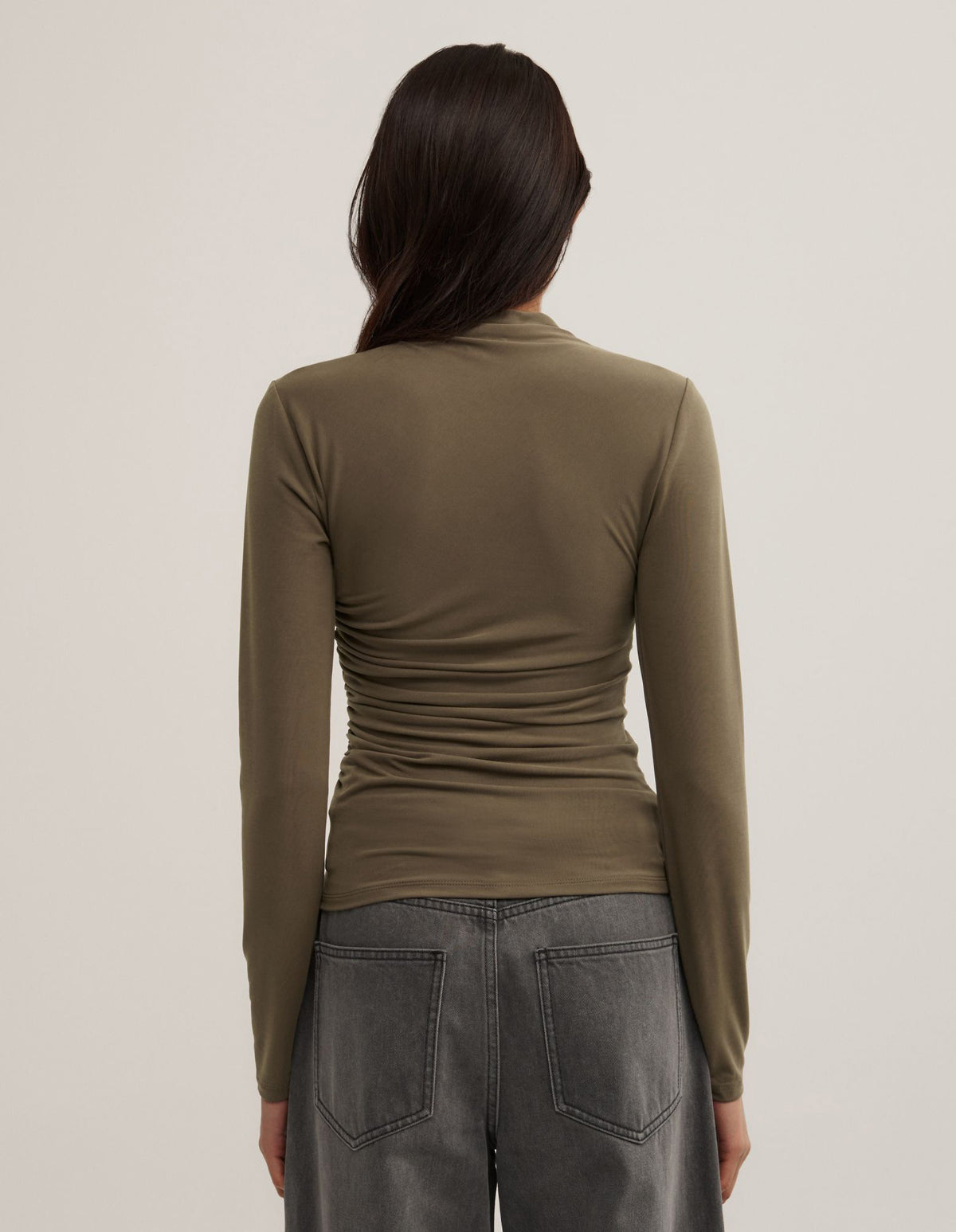Wrap Long Sleeve Jersey Top