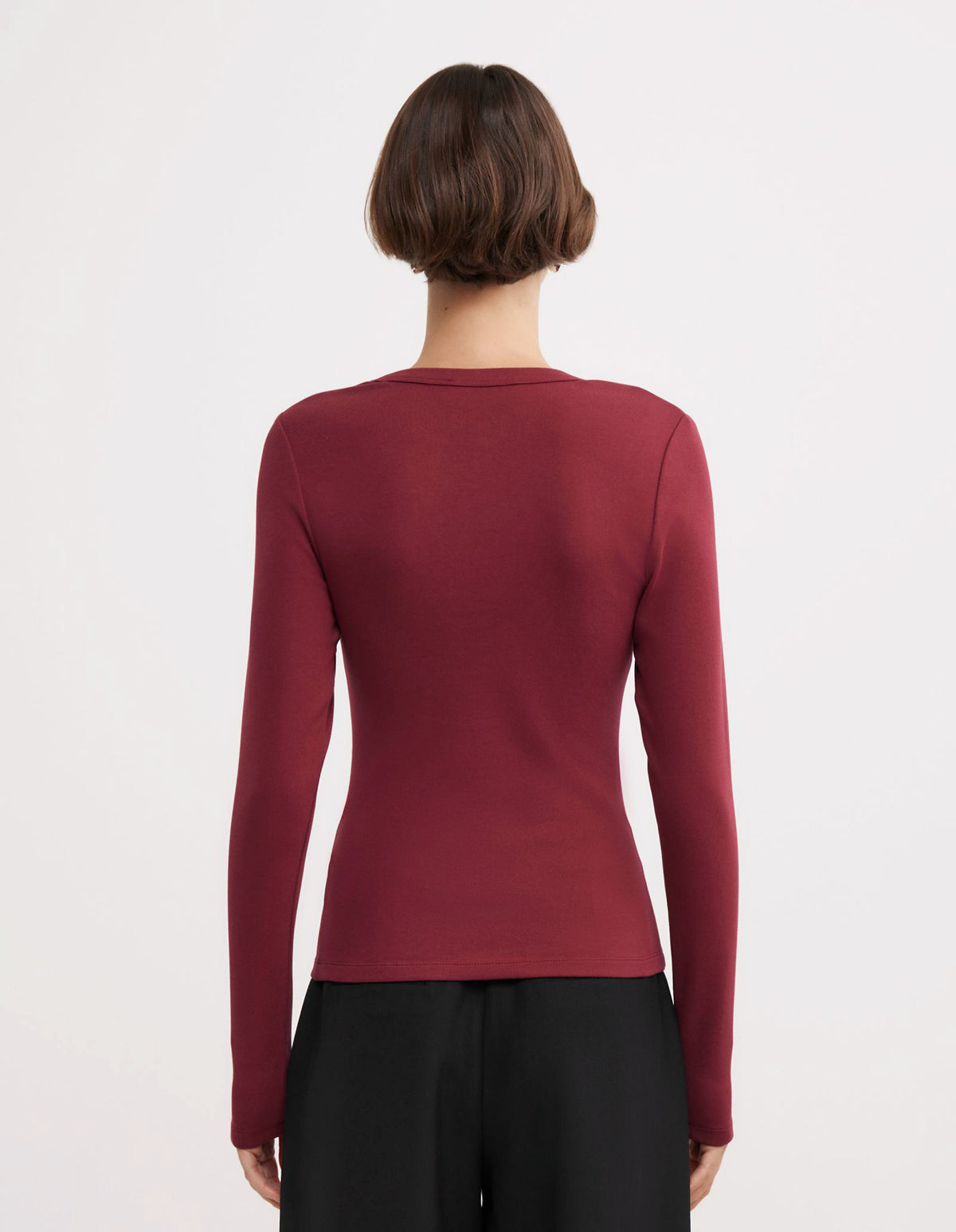 V-Neck Long Sleeve Top