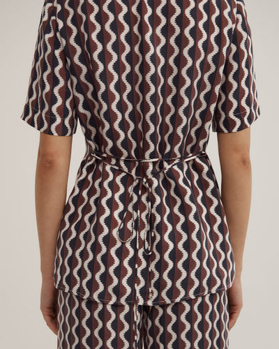 Cupro Tie Waist Shirt