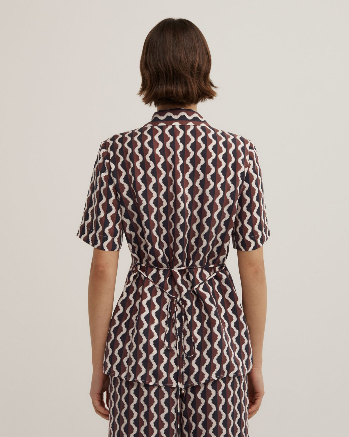 Cupro Tie Waist Shirt