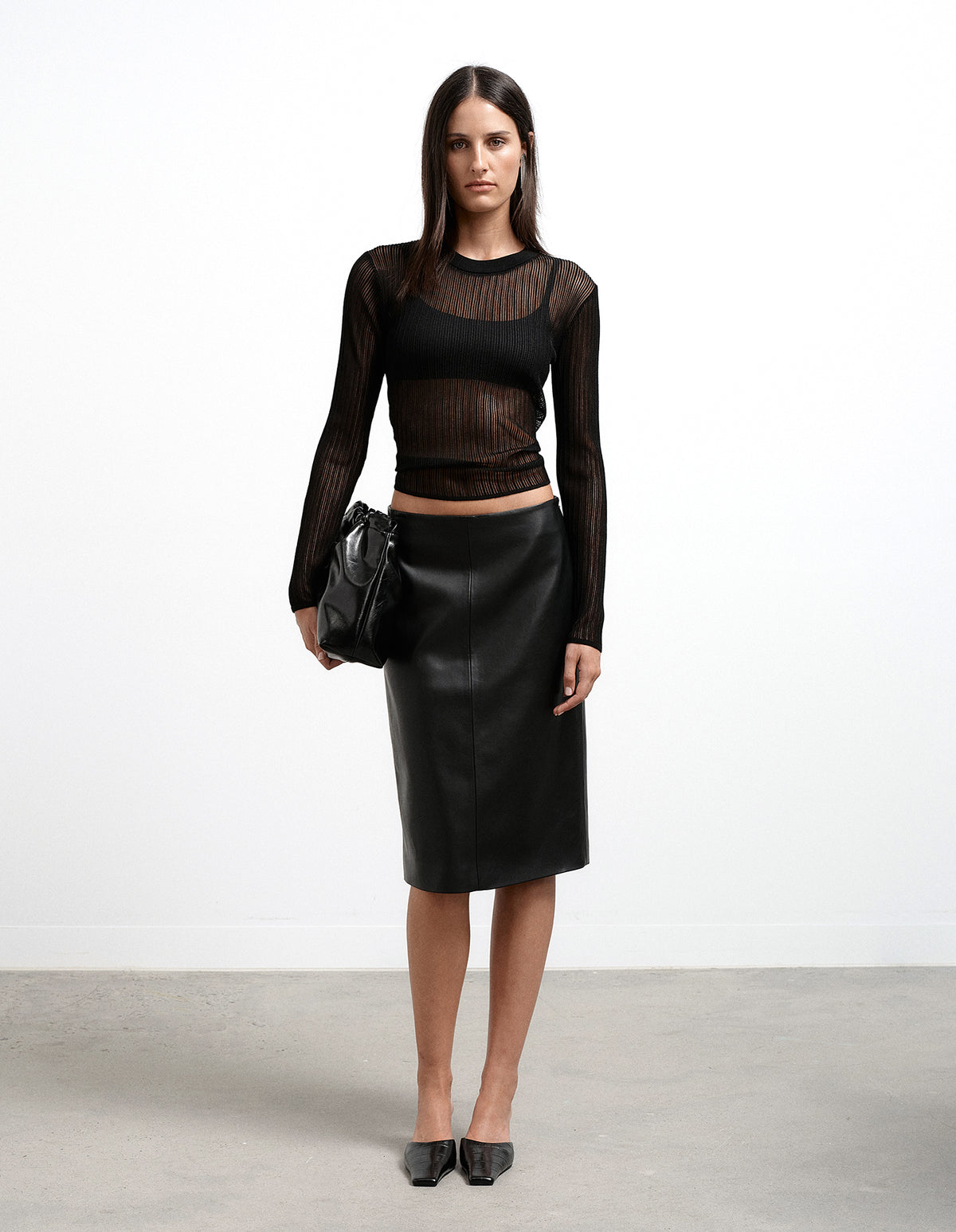 Split Back Midi Skirt