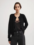 Crew Neck Button Cardigan