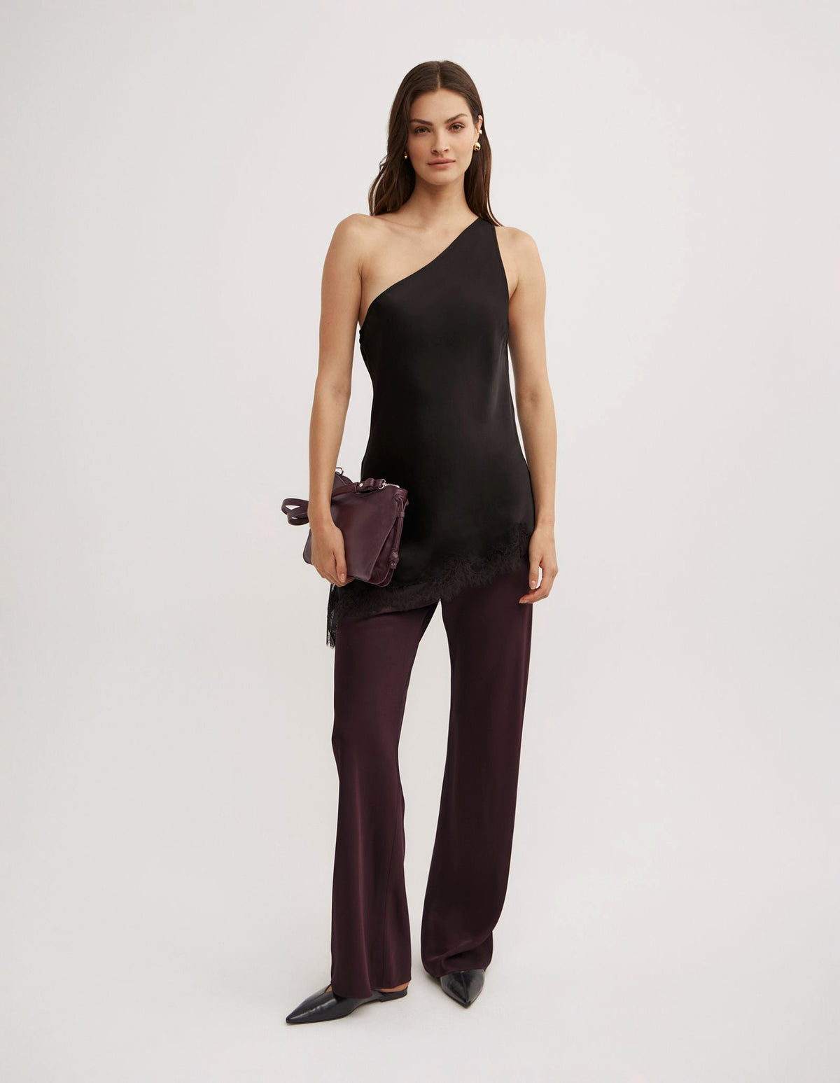 One Shoulder Lace Top