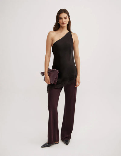 One Shoulder Lace Top