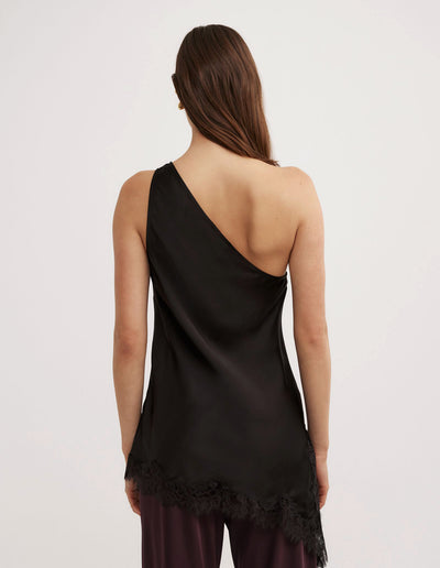 One Shoulder Lace Top
