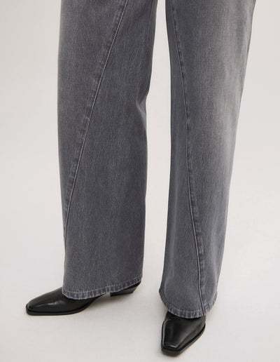 Angled Seam Denim Jeans