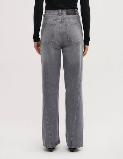 Angled Seam Denim Jeans