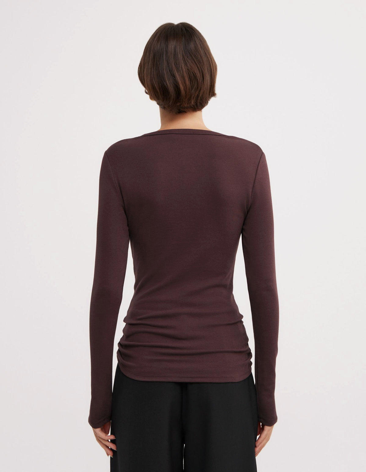 Metal Trim Long Sleeve Top