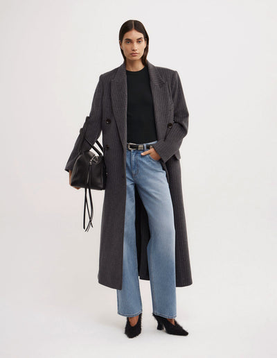 Mid Rise Straight Jeans