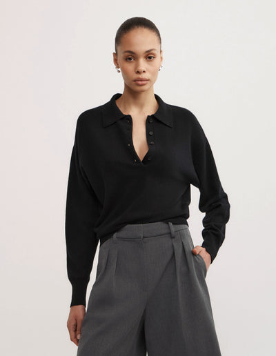 Collared Knit Polo