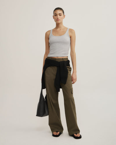 Fine Scoop Neck Tank Top