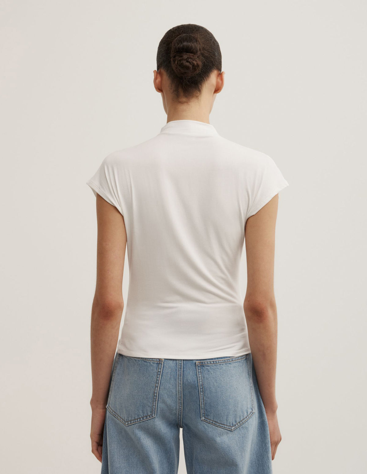 Draped High Neck Top
