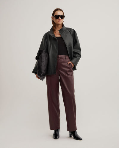 Pu Barrel Trousers
