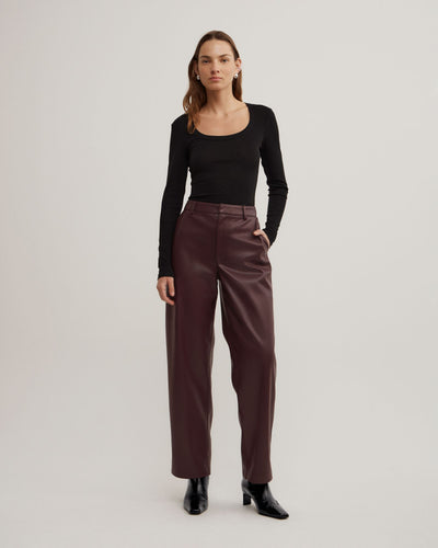 Pu Barrel Trousers