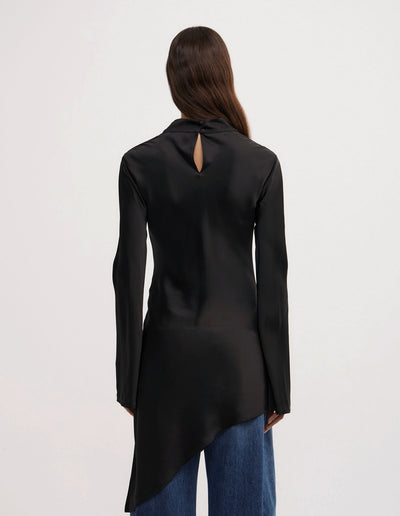 Long Sleeve Asymmetric Tunic Top