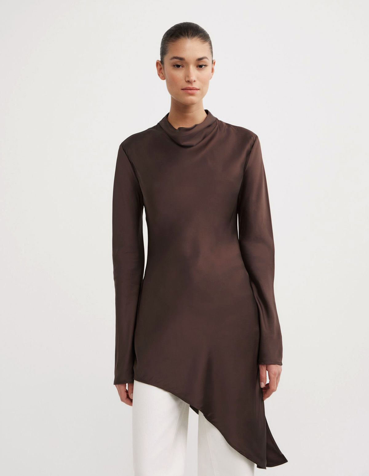Long Sleeve Asymmetric Tunic Top