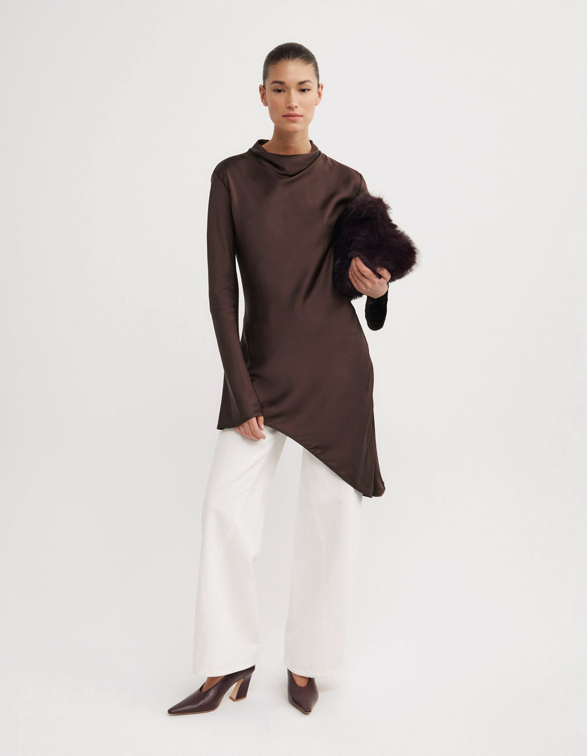 Long Sleeve Asymmetric Tunic Top