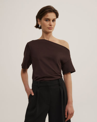 Ruched Asymmetric T-Shirt