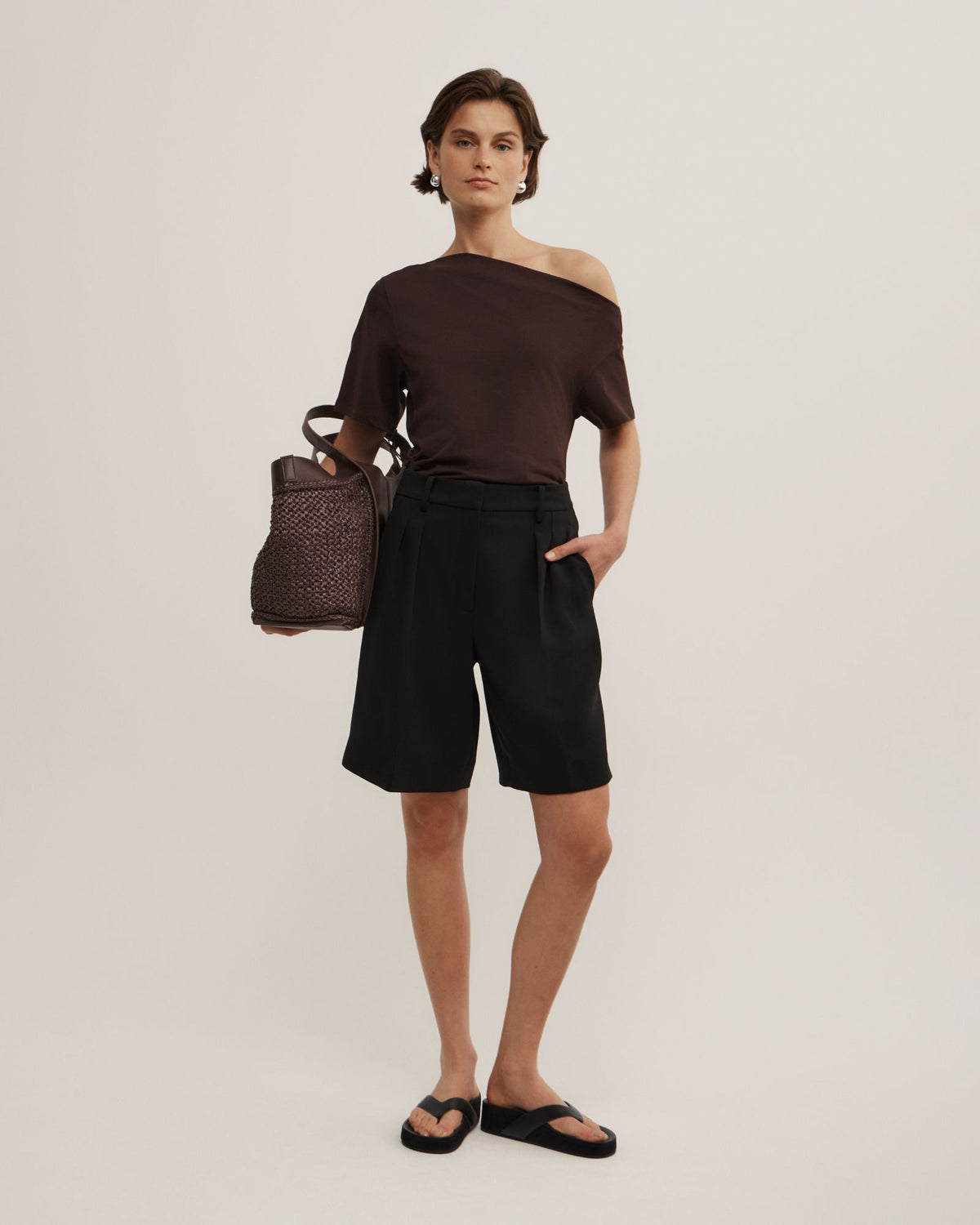 Ruched Asymmetric T-Shirt