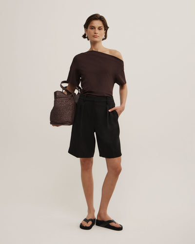 Ruched Asymmetric T-Shirt