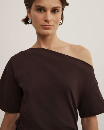 Ruched Asymmetric T-Shirt
