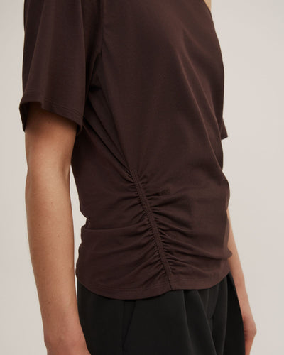 Ruched Asymmetric T-Shirt