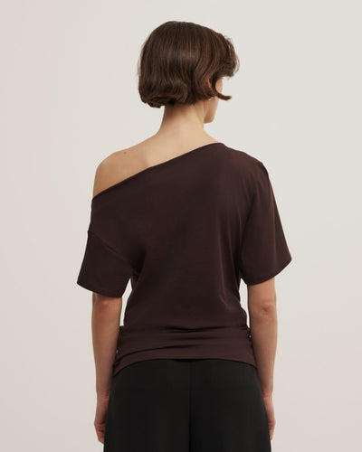 Ruched Asymmetric T-Shirt