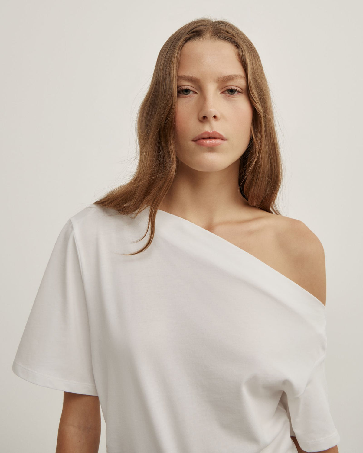 Ruched Asymmetric T-Shirt