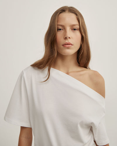 Ruched Asymmetric T-Shirt