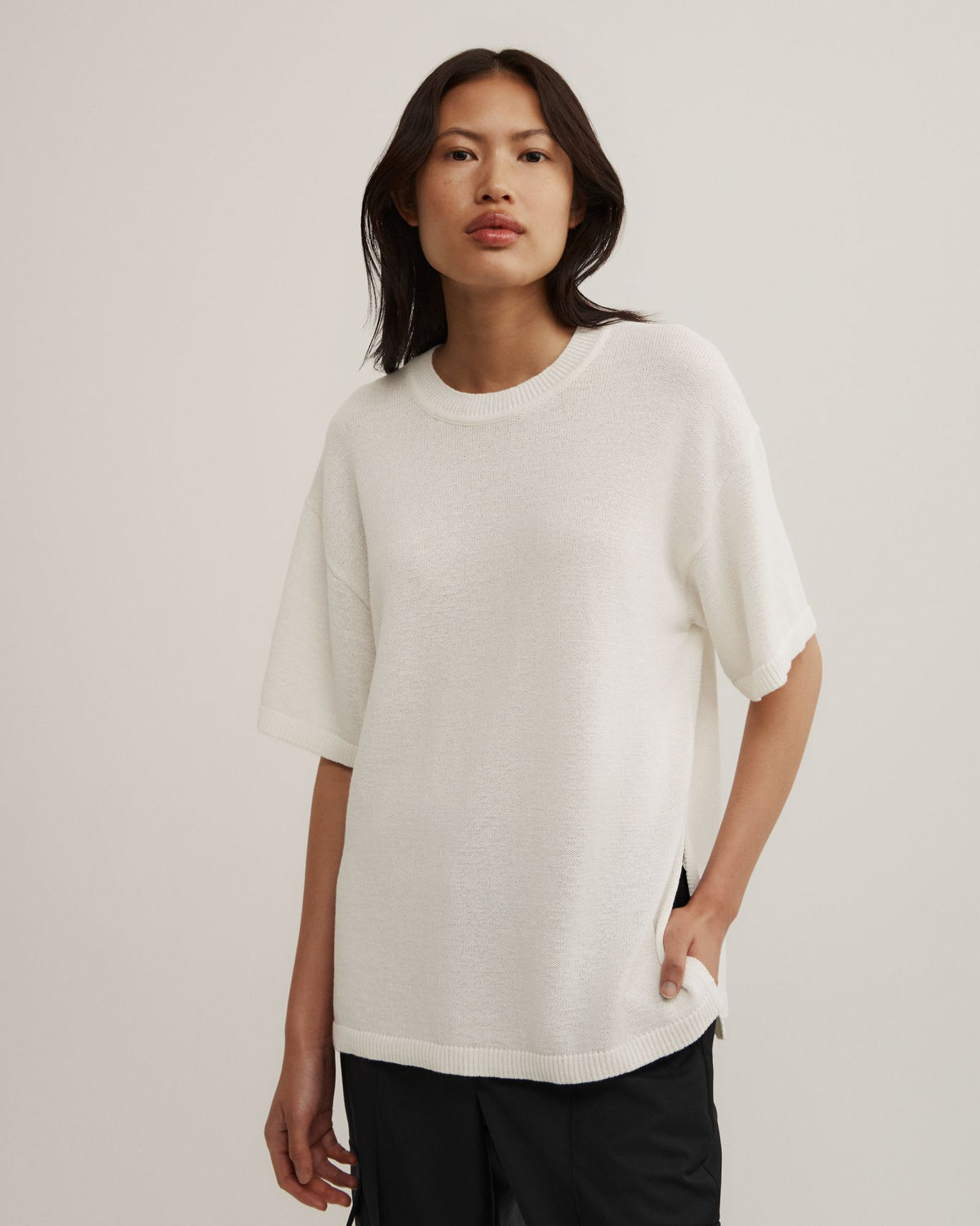 Relaxed Knit T-Shirt
