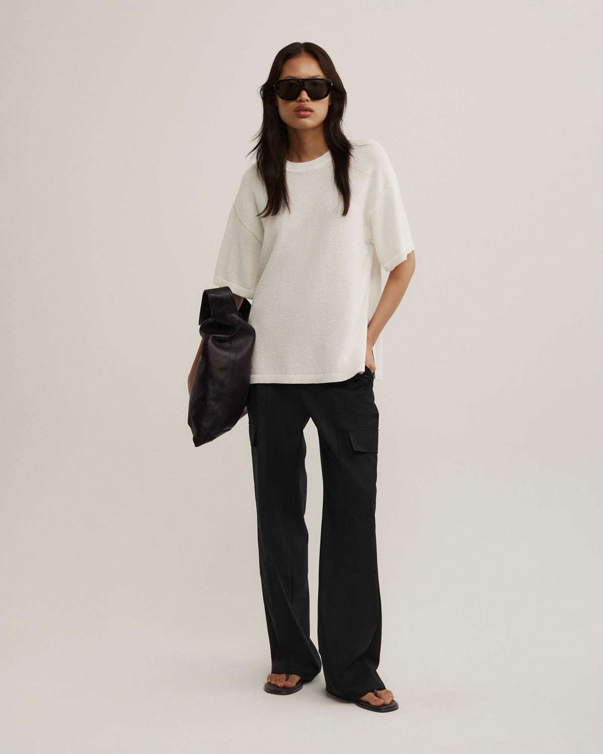 Relaxed Knit T-Shirt