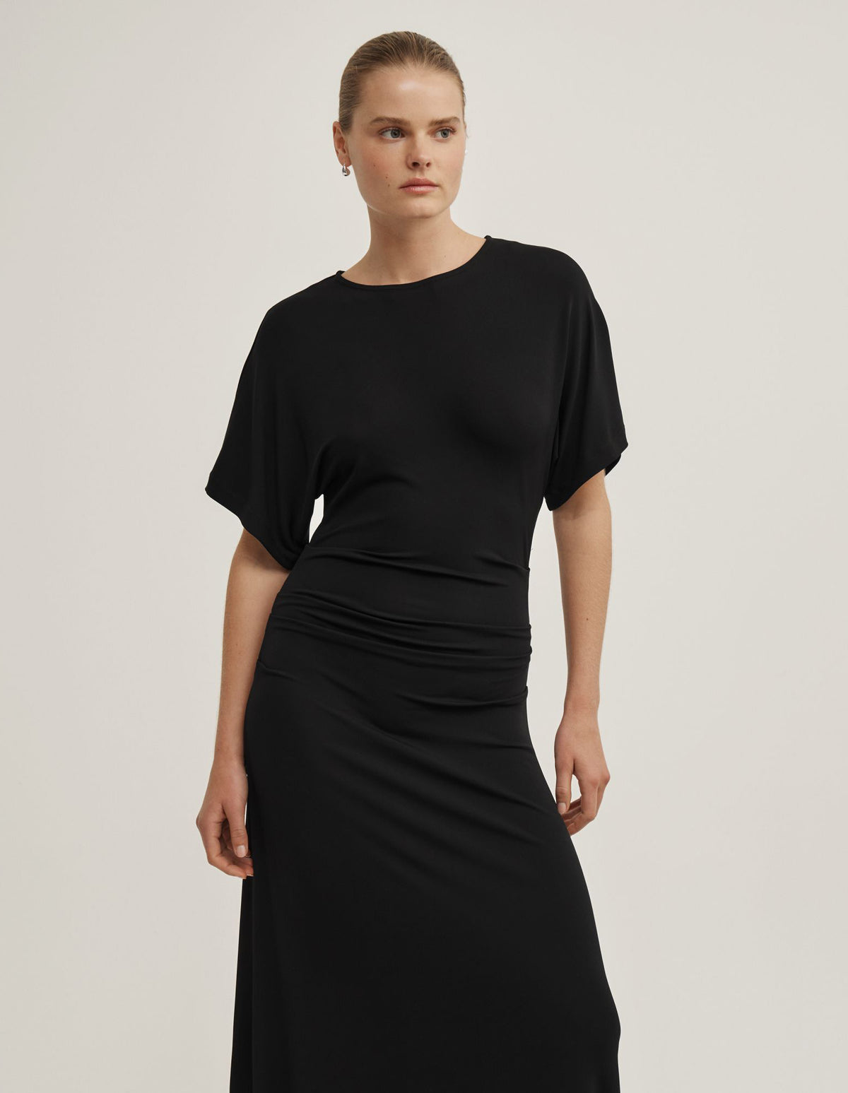 Tuck Waist Jersey Dress
