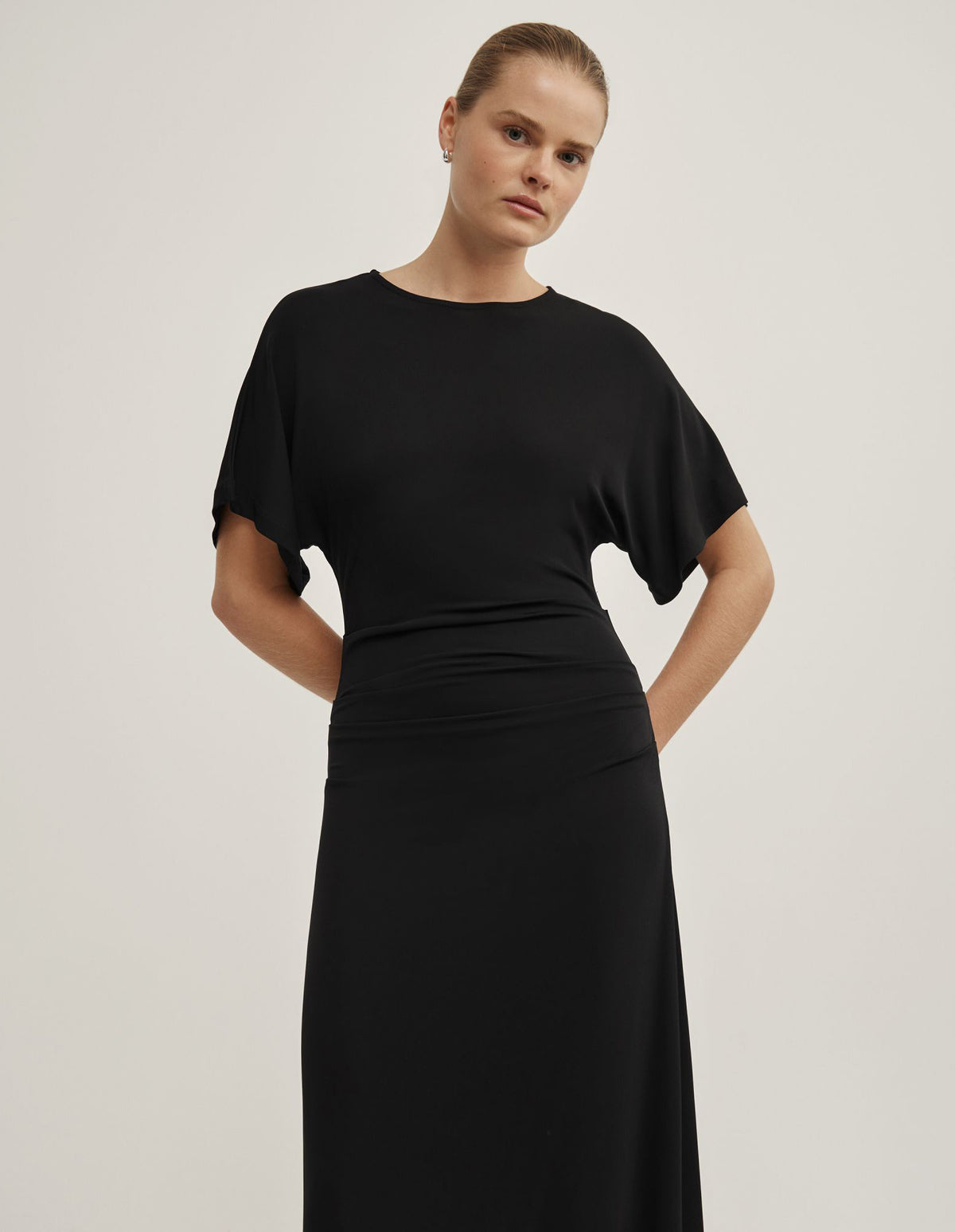 Tuck Waist Jersey Dress